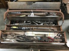 A tool box & contents