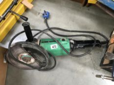 A Hitachi angle grinder