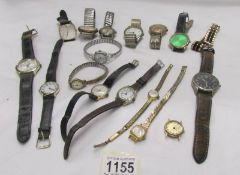 A mixed lot of ladies and gent's wrist watches.