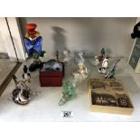 A quantity of small glass items, curios etc.