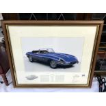 A limited edition print of a Jaguar E-type