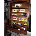 A shelf rack including old die-cast (The shelf is included) ****Condition report****