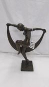 A Bronze nude dancing figure.