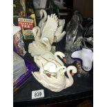 A selection of china Swans etc.