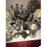 A good selection of silver plate
