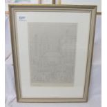 A framed and glazed unsigned limited edition print (of 550) entitled Man Taken Ill by L.S. Lowry R.