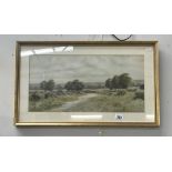 A framed & glazed countryside scene by George Oyston