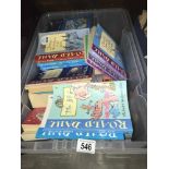 A box of assorted children's books including Roald Dahl.