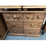 A pine 8 drawer chest