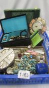 A large mixed lot of costume jewellery etc.