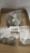 75 grams of pre 1920 silver coins with holes,