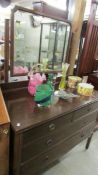 A mahogany dressing table.