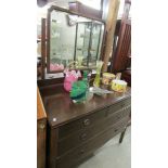 A mahogany dressing table.