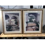 A pair of framed & glazed architectural prints
