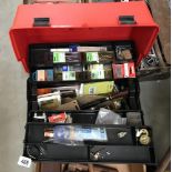 A tool box & contents