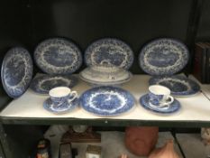 A quantity of blue & white china