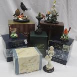 5 boxed bird figurines including Border Fine Arts,