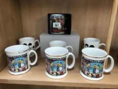 3 Beatles mugs & 4 'The Cavern' Liverpool mugs ****Condition report**** Postage to