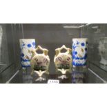 2 pairs of oriental vases.