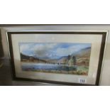 A framed and glazed watercolour rural scene signed S R Knowles.