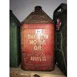 A large square oil cans including advertising Belsen Motor Oil