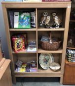 A light oak effect wall unit