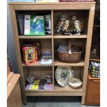 A light oak effect wall unit