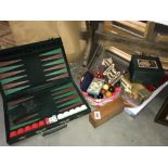 A quantity of old games including backgammon