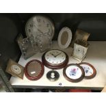 3 clocks & a quantity of photo frames etc.