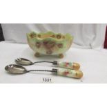 A Carlton Ware salad bowl and servers.