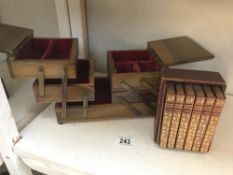 A small sewing box & boxed set of Shakespeare Volumes 1- 6