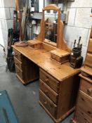 A pine dressing table ****Condition report**** The mirror is included.