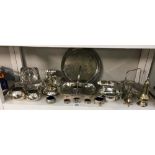 A large selection of silver plated items