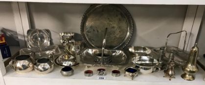 A large selection of silver plated items