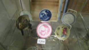 6 miniature plates including Spode, Royal Copenhagen etc.