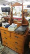 A 2 over 2 drawer dressing table.