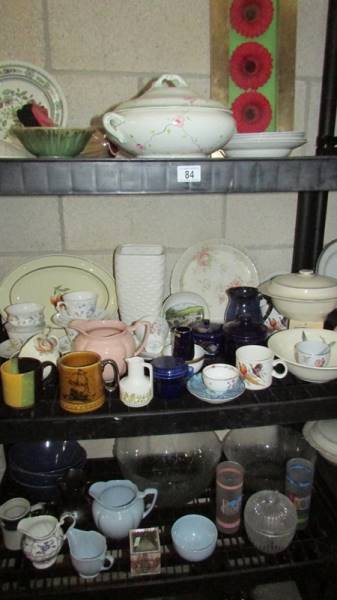 A large quantity of assorted tea ware and kitchen ware.