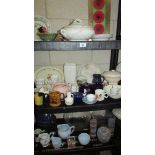 A large quantity of assorted tea ware and kitchen ware.
