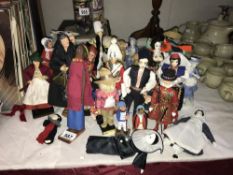 A large quantity of dolls