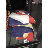 A quantity of old and modern flags ****Condition report**** These are in used