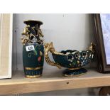 A Belgian ceramic vase & bowl