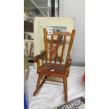 A doll's rocking chair.