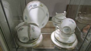 A 21 piece Staffordshire bone china tea set.