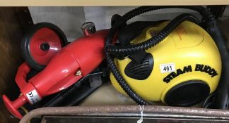 A Steam Buddy steam cleaner