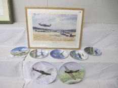 Collection of 7 limited edition Royal Doulton and Coalport collector's plates featuring World war