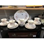 A 21 piece Paragon 'Victoriana Rose' tea set