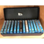 A boxed set of Beatles tapes (Abbey Road case has SGT Pepper's lonely hearts club band cassette in)