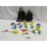 15 vintage Pokeman toys and 2 Zorro figures.