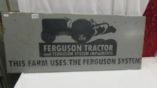 A Ferguson tractor metal sign.