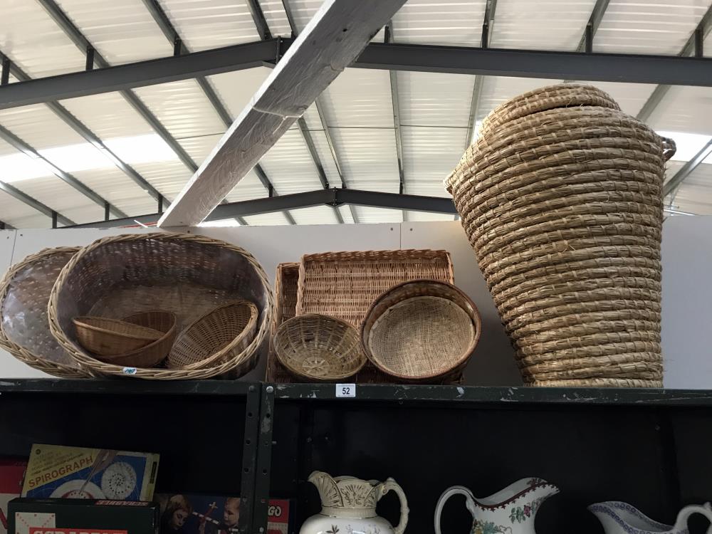 A laundry basket & other basket ware